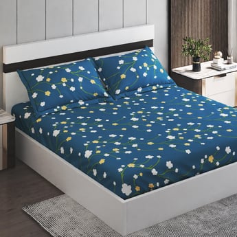 Corsica Elegant Microfibre Printed 3Pcs Queen Bedsheet Set