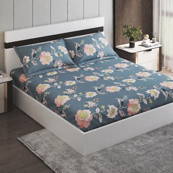 Corsica Elegant Microfibre Printed 3Pcs Queen Bedsheet Set