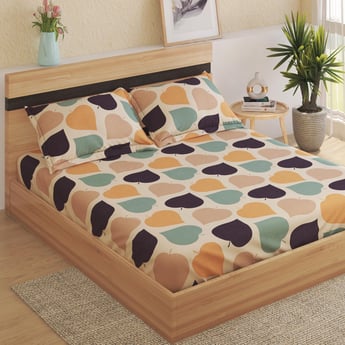 Corsica Elegant Microfibre Printed 3Pcs Queen Bedsheet Set