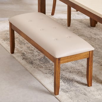 Giza Faux Leather Dining Bench - Beige