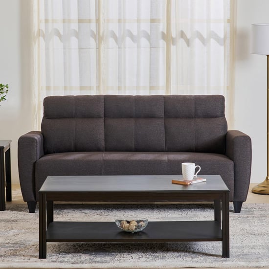Buy Helios Emily Fabric 3-Seater Sofa - Brown from Helios by Home