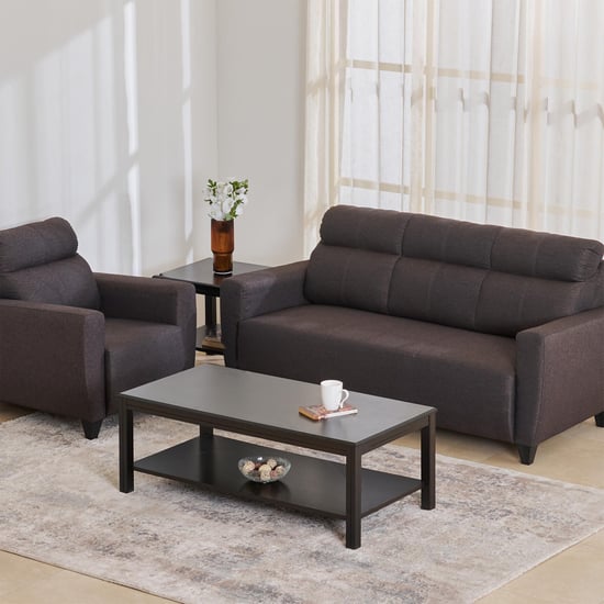 Helios Emily Fabric 3+1 Seater Sofa Set - Brown