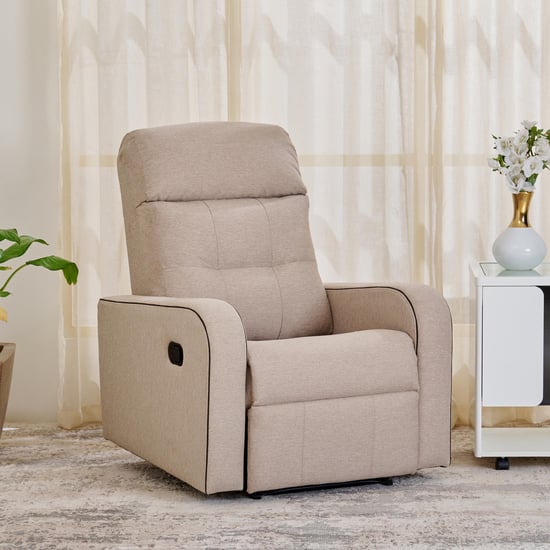 Helios Toledo Fabric 1-Seater Recliner - Beige