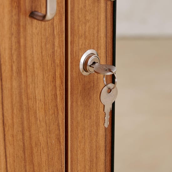 Quadro Promo 2-Door Wardrobe with Mirror - Brown