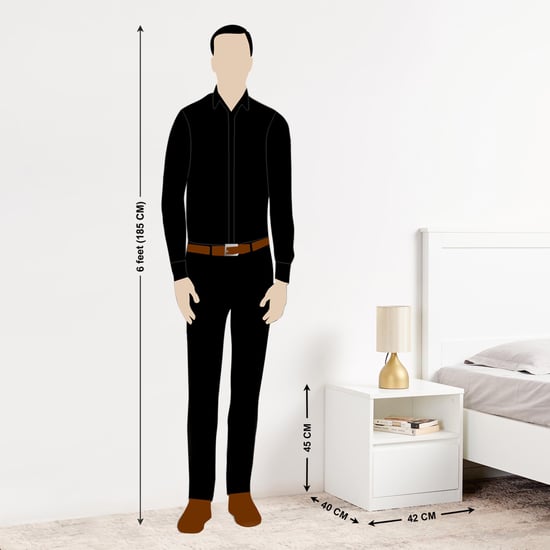 Helios Reynan NXT Bedside Table with Drawer - White