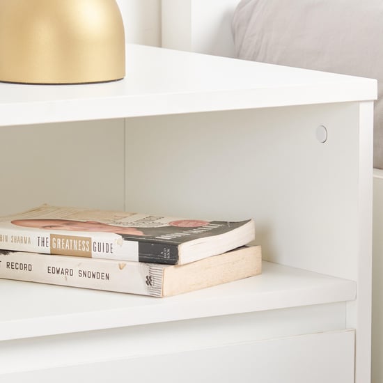 Helios Reynan NXT Bedside Table with Drawer - White