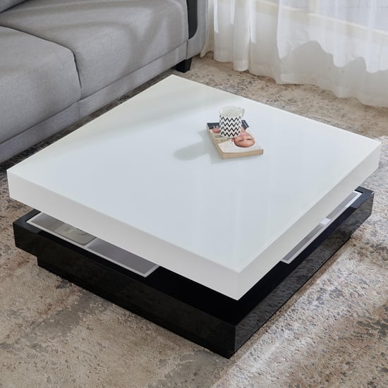 Bentley NXT Glass Top Coffee Table - White and Black