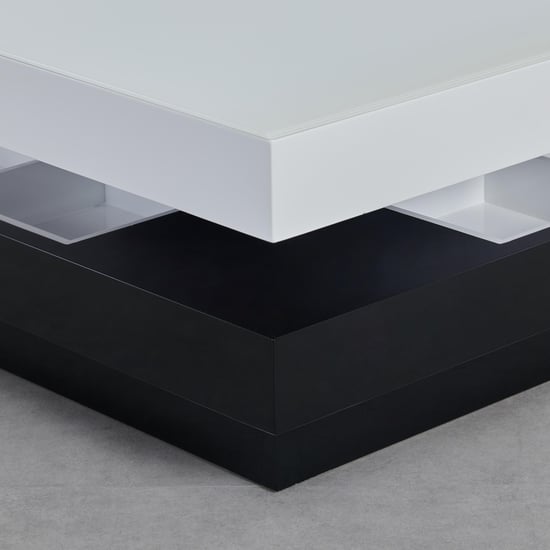 Bentley NXT Glass Top Coffee Table - White and Black