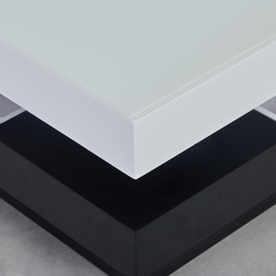 Bentley NXT Glass Top Coffee Table - White and Black