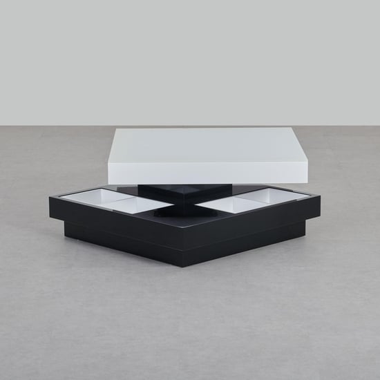 Bentley NXT Glass Top Coffee Table - White and Black