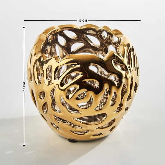 Stellar Stoneware Carved T-Light Holders