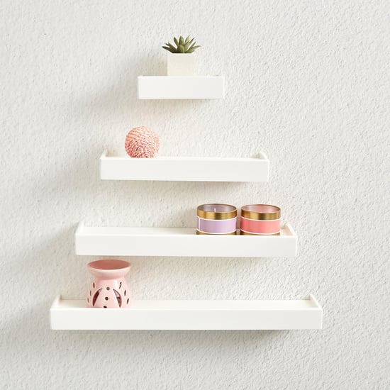 Sloan Set of 4 Stacked Wall Shelves - White