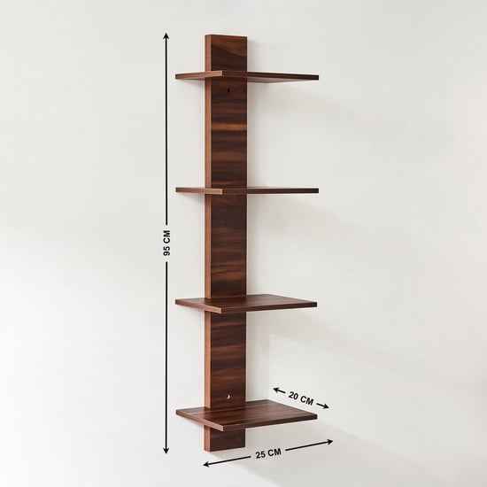 Agnes NXT Cantilevered Wall Shelf - Brown