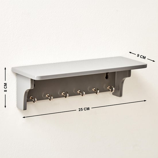 Kennedy Wall Mounted Key Holder - Grey