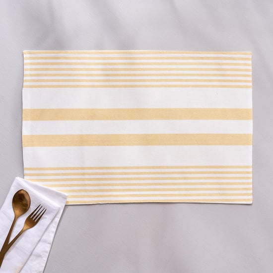 Colour Refresh Cotton Striped Reversible Placemat