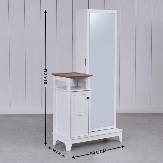 Santorini Dresser with Mirror - White