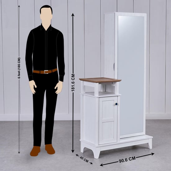 Santorini Dresser with Mirror - White