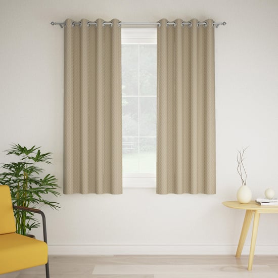 STELLAR HOME Serena Set of 2 Printed Room-Darkening Window Curtains