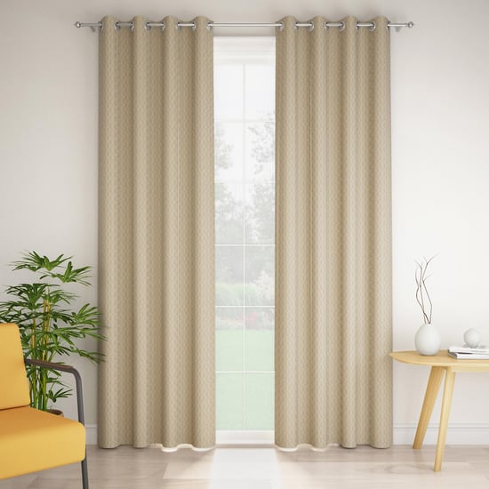 STELLAR HOME Serena Set of 2 Printed Room-Darkening Door Curtains