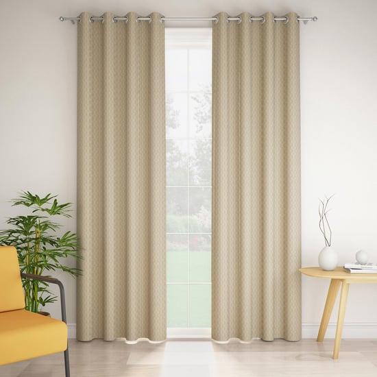 STELLAR HOME Serena Set of 2 Printed Room-Darkening Door Curtains