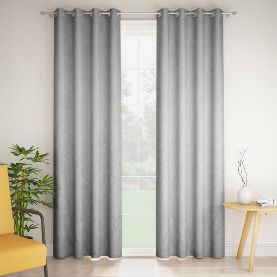 STELLAR HOME Evergreen Set of 2 Room-Darkening Door Curtains