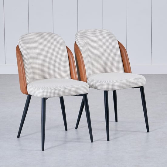 Fern Living Set of 2 Fabric Dining Chairs - Beige