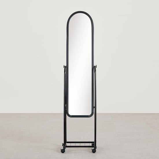 Helios Polaris Metal Standing Mirror - Black