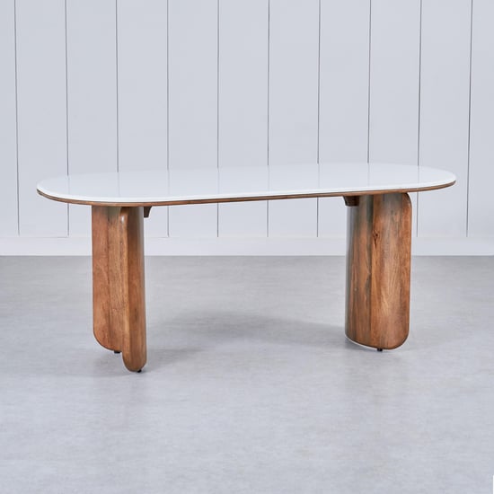 Fern Living Quartz Top 6-Seater Dining Table - White