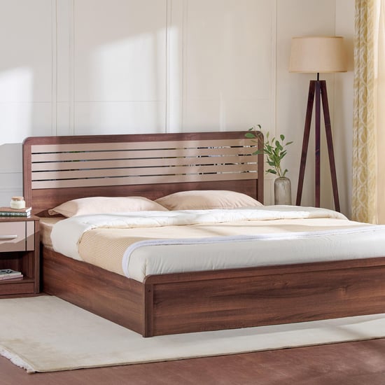 Leon Eldora Queen Bed with Hydraulic Storage - Brown