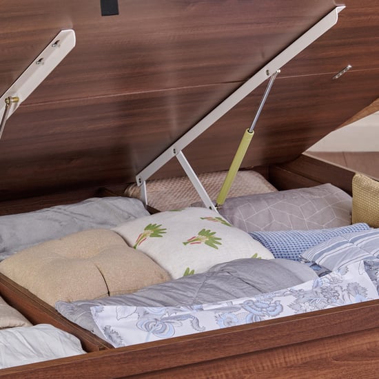 Leon Eldora Queen Bed with Hydraulic Storage - Brown