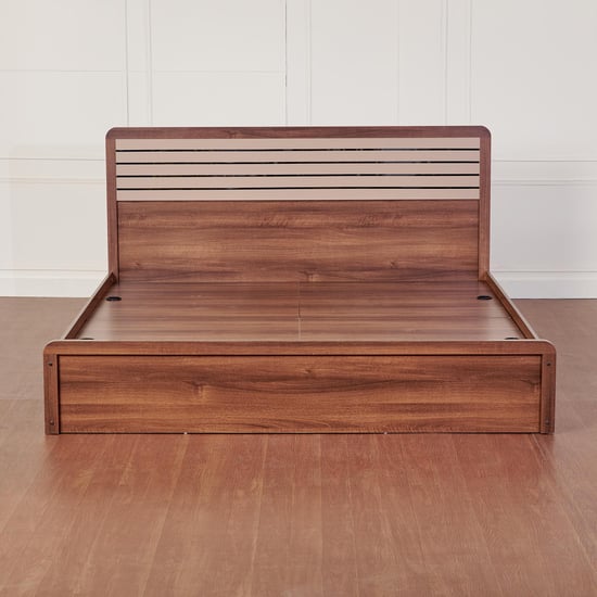 Leon Eldora Queen Bed with Hydraulic Storage - Brown