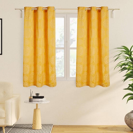 Jade Cassa Set of 2 Jacquard Light Filtering Window Curtains