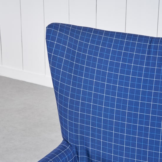 Santorini Fabric Wing Chair with Cushion - Blue