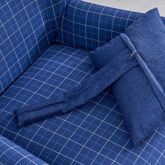 Santorini Fabric Wing Chair with Cushion - Blue