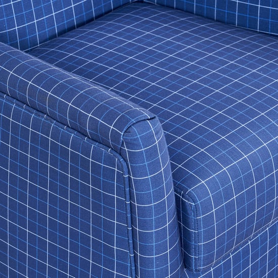 Santorini Fabric Wing Chair with Cushion - Blue