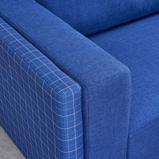 Santorini Fabric 2-Seater Sofa with Cushions - Blue