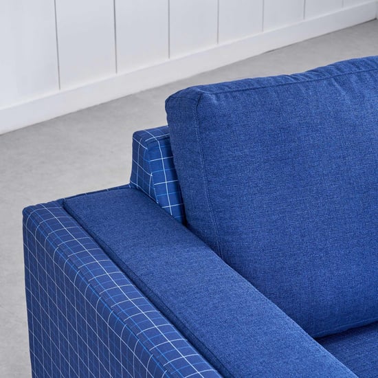 Santorini Fabric 2-Seater Sofa with Cushions - Blue