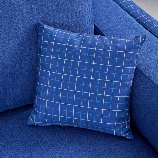 Santorini Fabric 2-Seater Sofa with Cushions - Blue