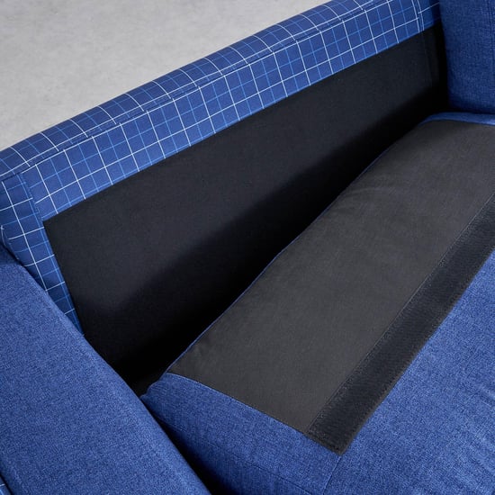 Santorini Fabric 2-Seater Sofa with Cushions - Blue