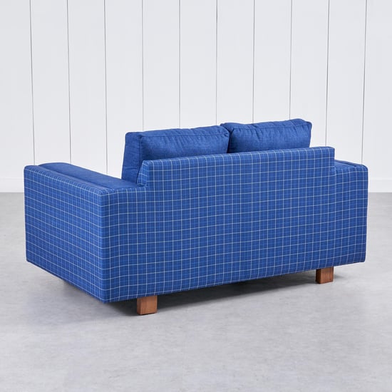 Santorini Fabric 2-Seater Sofa with Cushions - Blue