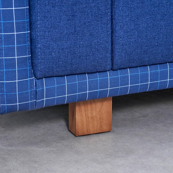 Santorini Fabric 2-Seater Sofa with Cushions - Blue