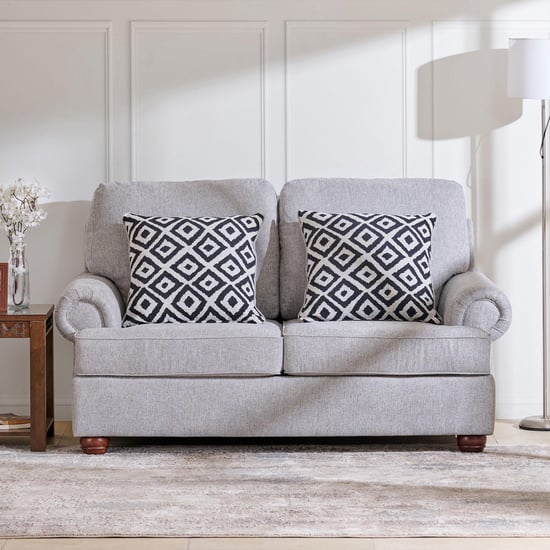 Helios Alvina Fabric 2-Seater Sofa - Grey