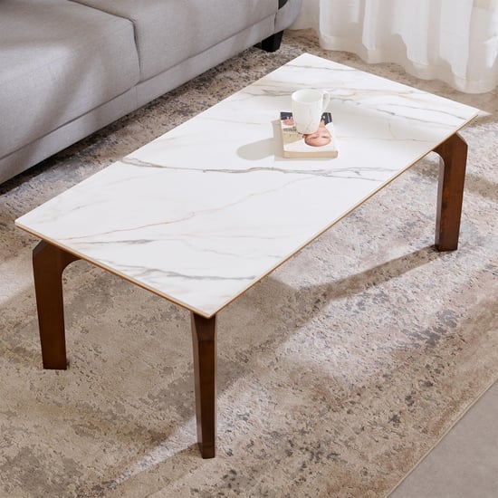 Falcon Ceramic Top Coffee Table - Brown