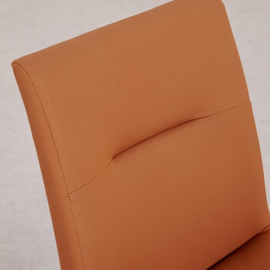 Falcon Set of 2 Faux Leather Dining Chairs - Brown