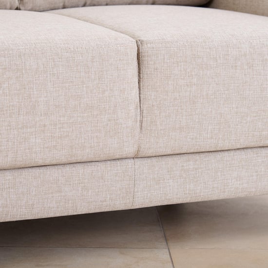 Berry Fabric 3-Seater Sofa - Beige