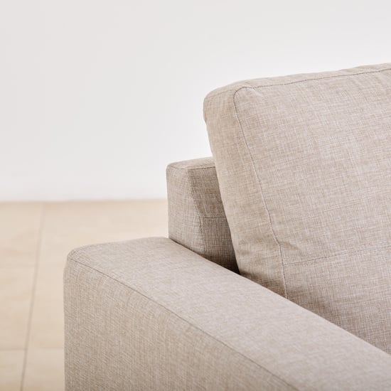 Berry Fabric 3-Seater Sofa - Beige