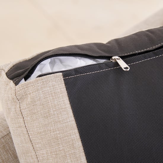 Berry Fabric 3-Seater Sofa - Beige