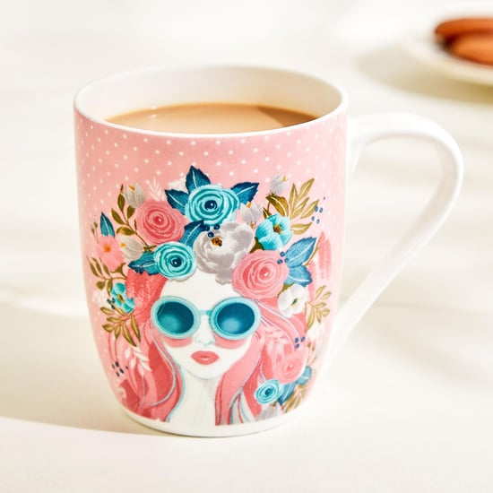 Raisa Bone China Printed Coffee Mug - 350ml