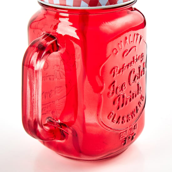 Corsica Medika Set of 2 Glass Mason Jar with Straw - 450ml