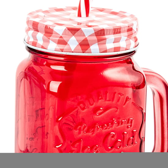 Corsica Medika Set of 2 Glass Mason Jar with Straw - 450ml